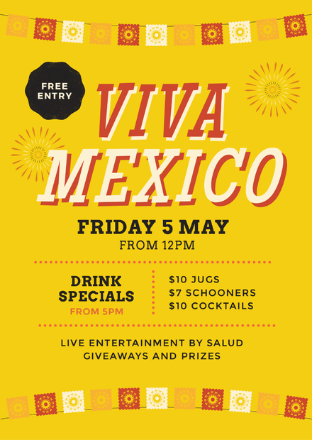 viva mexico cinco de mayo template
