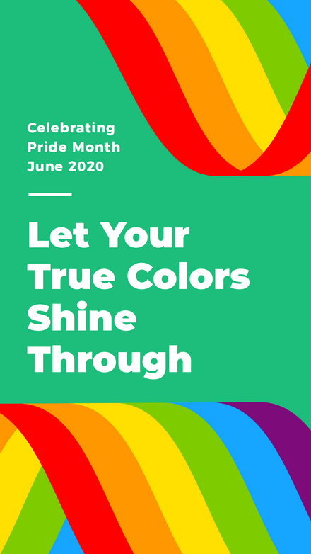 Let Your True Colors Shine Through Pride Ribbon Template Easil