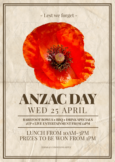 anzac day template with single poppy image easil poppy templates