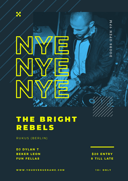 Nye Dj Profile Neon Blues Easil