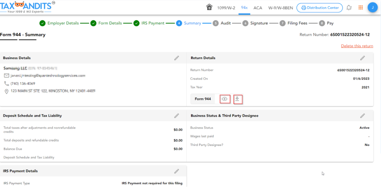 Can I review my Form 941 before transmitting it to the IRS?