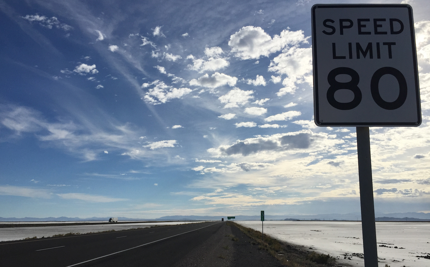Speed limit sign in Utah