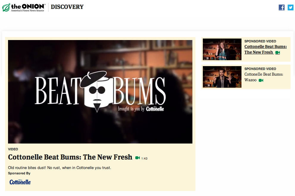 The Onion customized advertising media content marketing