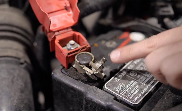 positive battery terminal