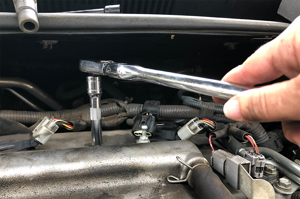 removing a spark plug