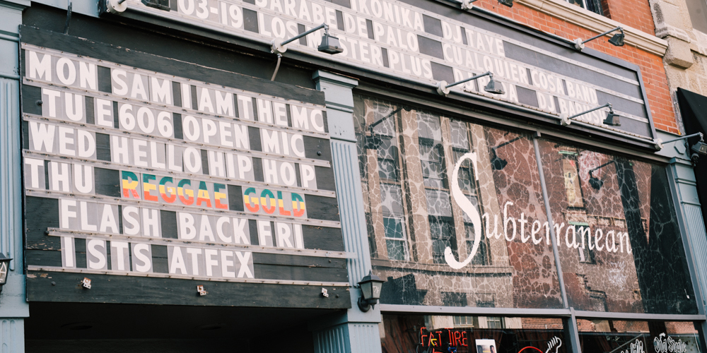 Subterranean music venue.