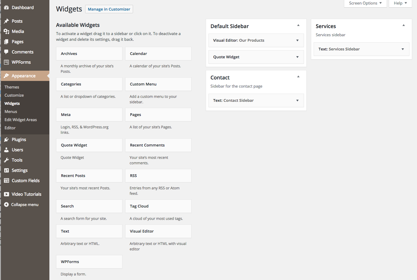 widgets