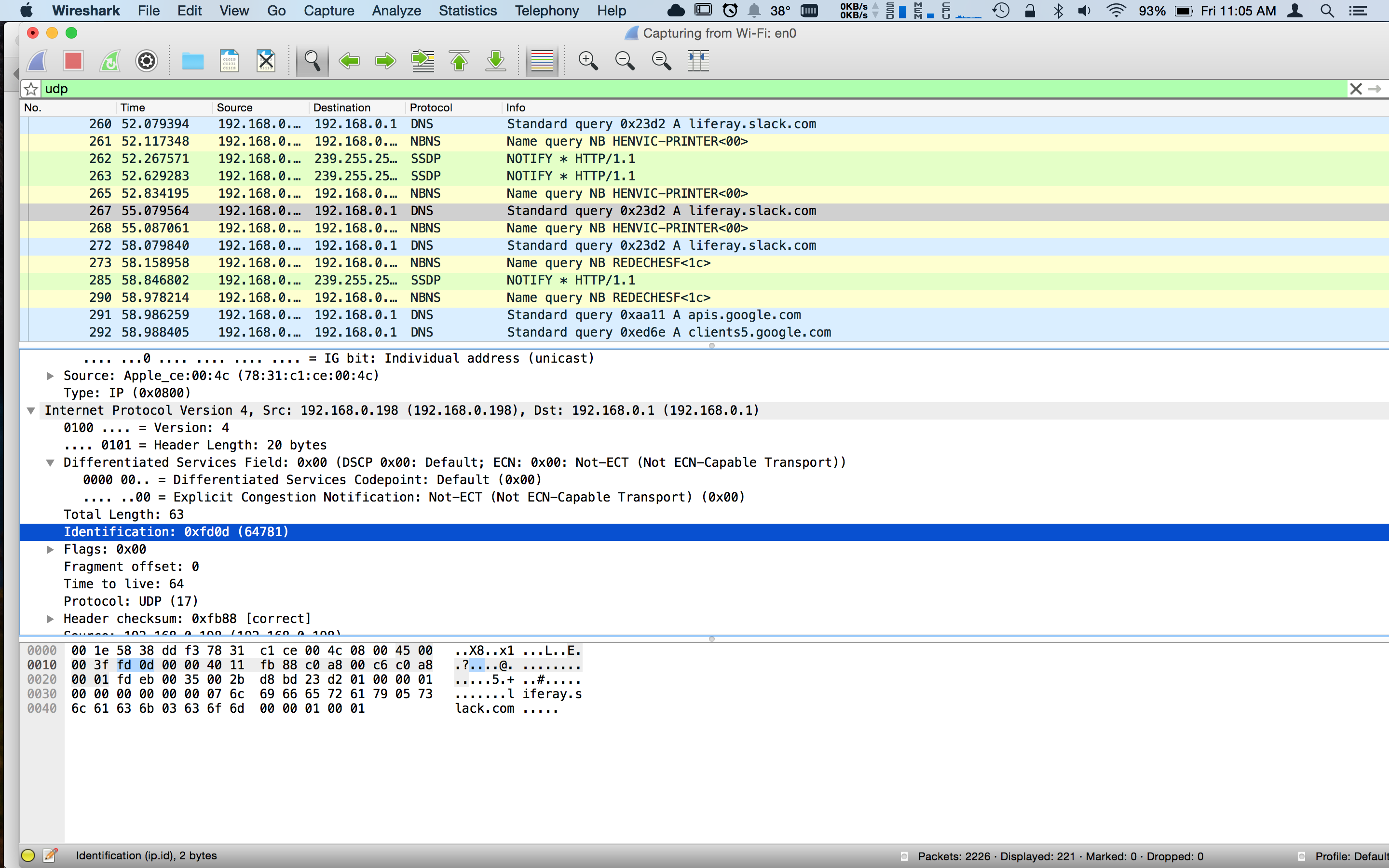Wireshark UDP