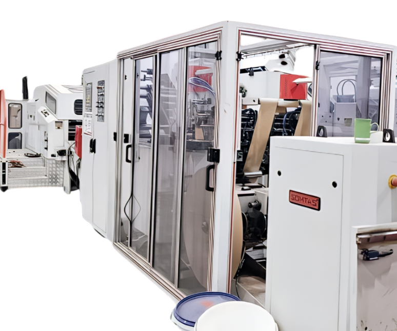 Reel-fed Square bottom (SOS) paper bag making machines with flat handles unit à vendre à Mabv Machineries