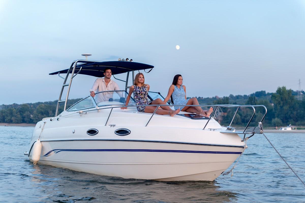 Cruising at sunset in spring