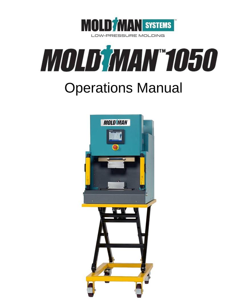 Moldman 1050 low pressure molding machine manual