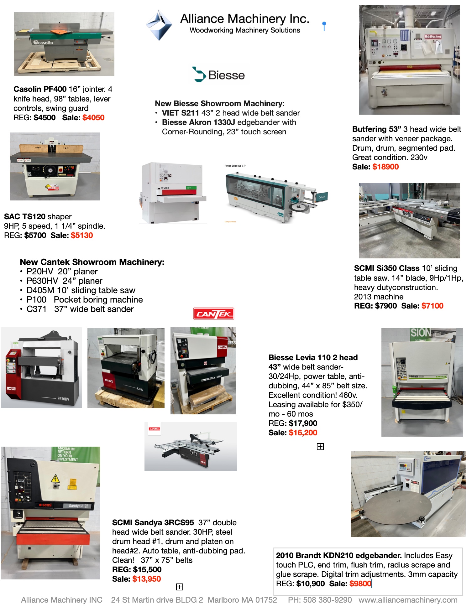 Our Summer Used Inventory Sale is going on now!  Sale pricing in effect until 7/31/25. Save 10% off all in stock used machinery.
