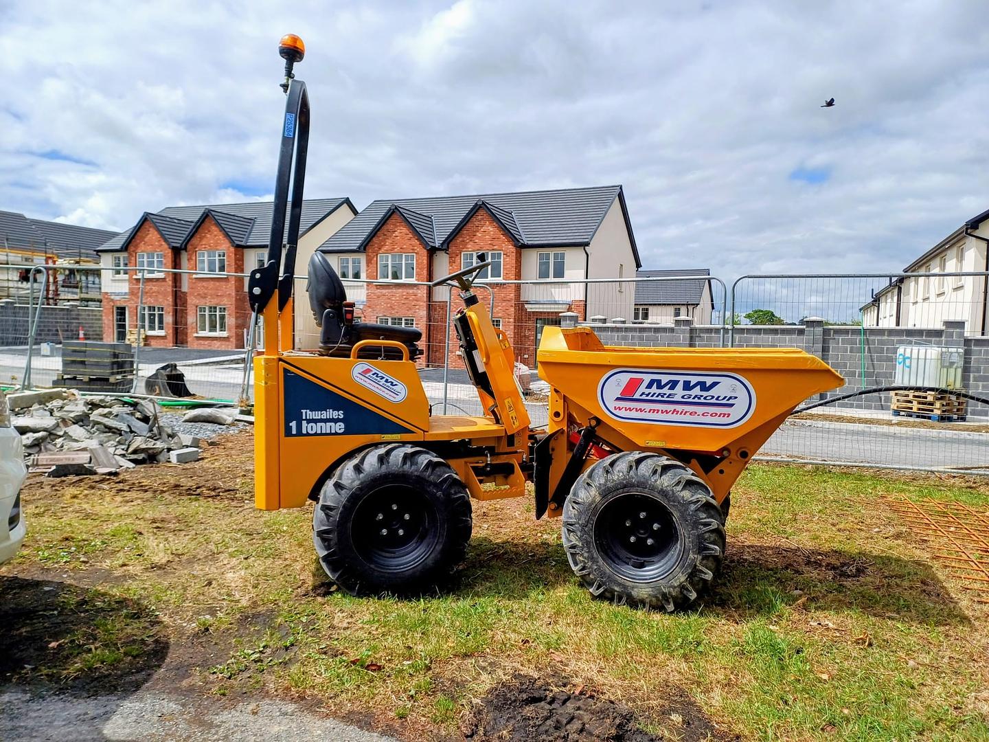 Dumper delivered to site and ready for action!