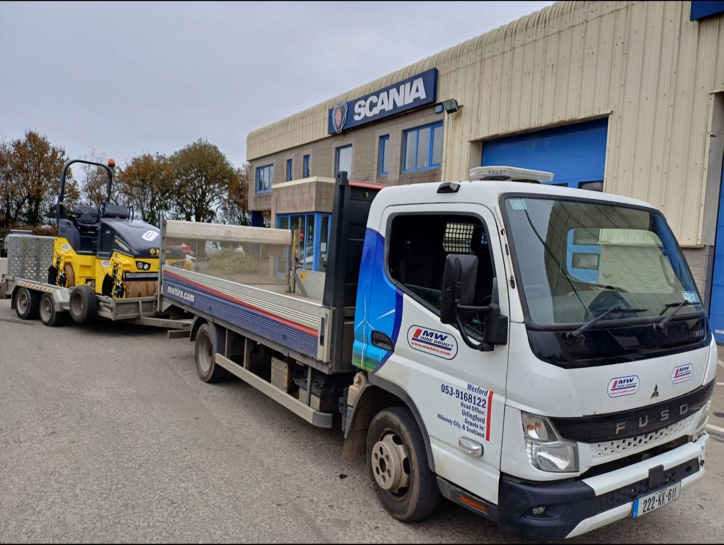 Bomag 120 delivered to rental job!