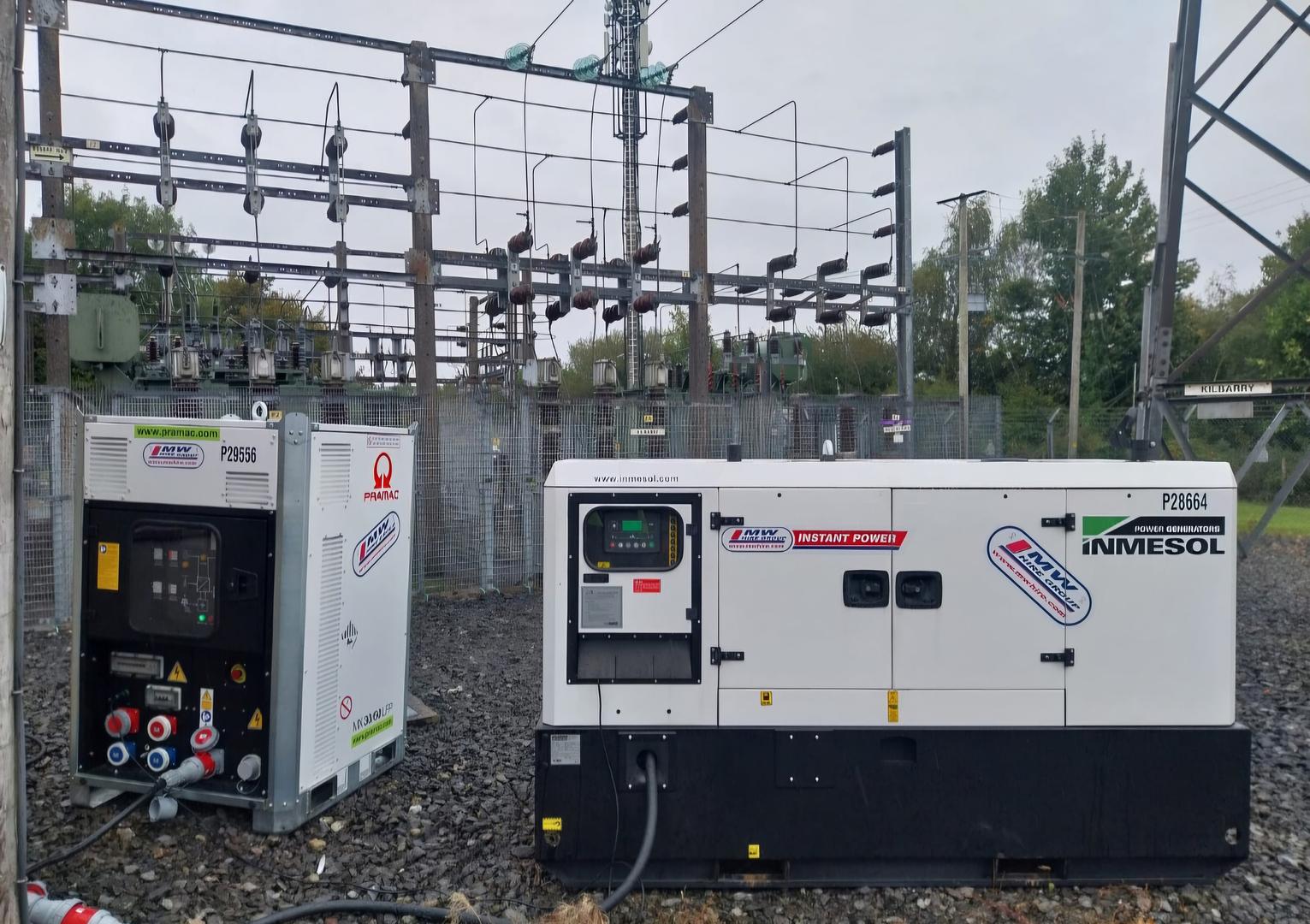 65 KVA Rental spec Pramac 30/60 Battery bank working on a project in a substation
