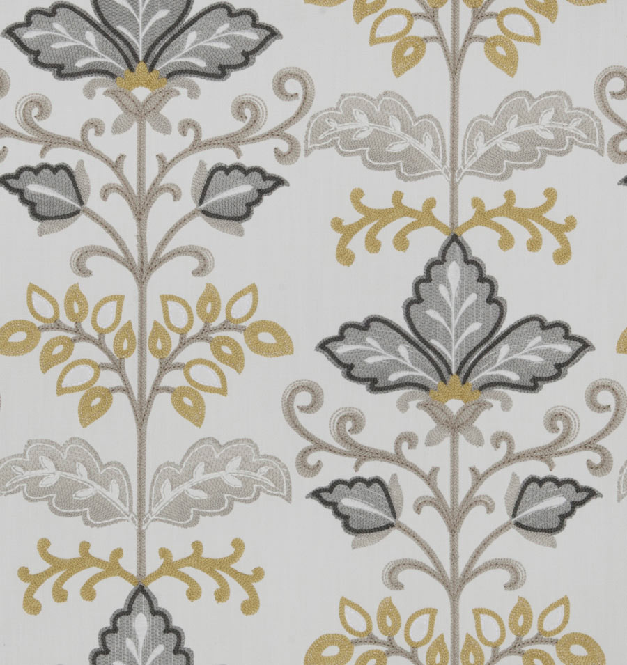 Lens Floral Yellow Cloud Fabric Fabricut