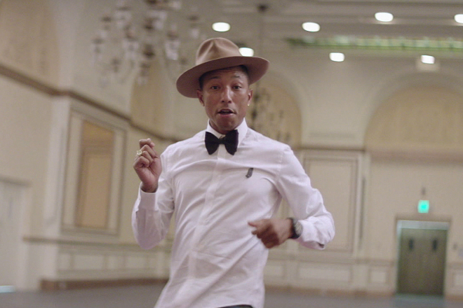 Pharrell appears in Google Maps and Hangouts to mark the International Day of Happiness