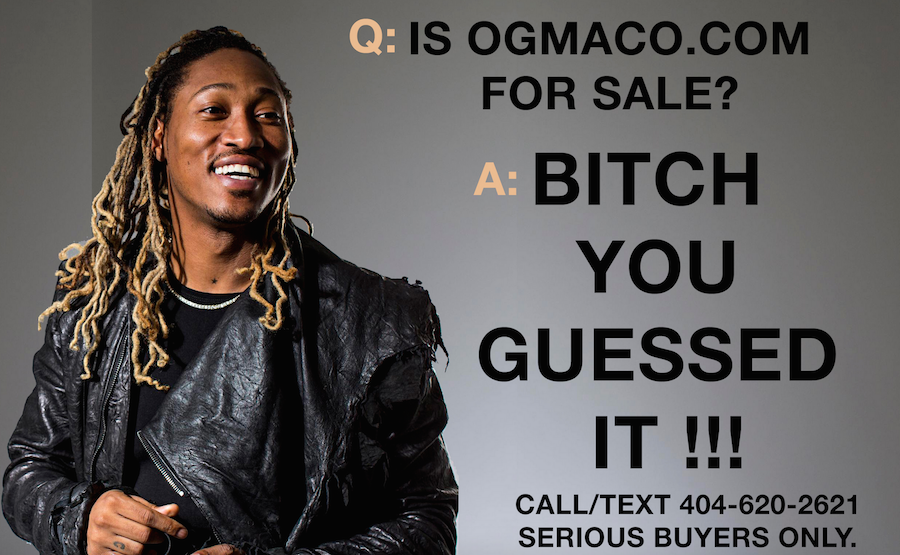 Angry Future fan buys OGMaco.com, puts it up for sale