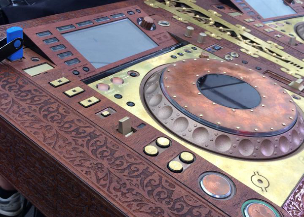 Tomorrowland commissioned a set of steampunk CDJs