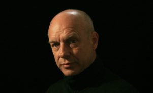 Brian Eno speaks at Labour Party candidate Jeremy Corbyn rally