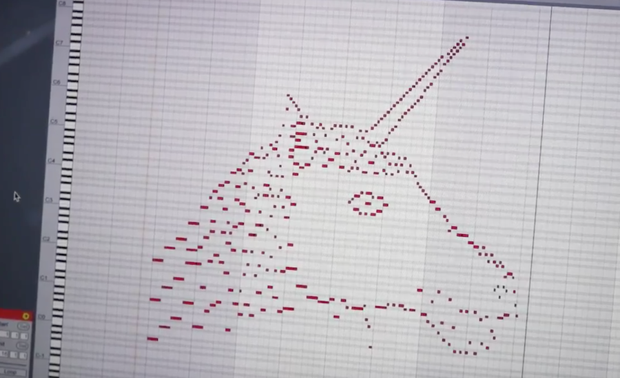 This unicorn made out of MIDI notes will improve your day