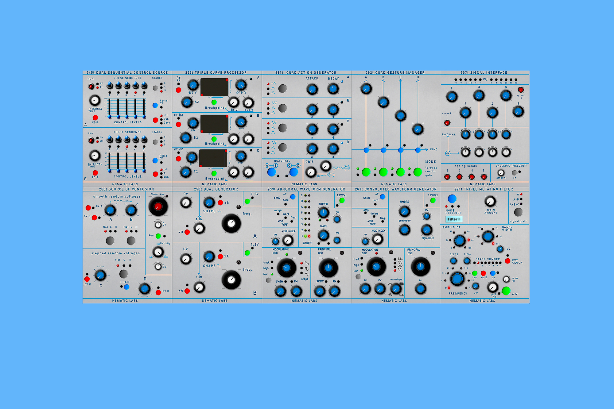 Cloudlab 200t is a free Buchla-inspired modular system for Reaktor