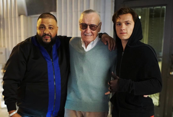 DJ Khaled, Stan Lee and Tom Holland