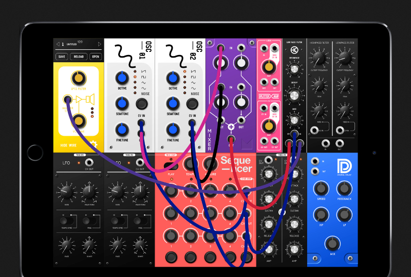 S-Modular is a simple semi-modular synth app for iPad