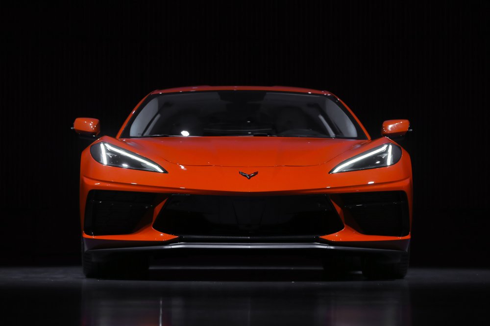 This June 24, 2019, photo shows a pre-production 2020 Chevrolet Corvette automobile in Warren, Mich. The mid-engine C8, the flagship of GM's Chevrolet brand, will have the weight balance and center of gravity of a race car, rivaling European counterparts and leaving behind sports sedans and ever-more-powerful muscle cars that were getting close to outperforming the current 'Vette. (AP Photo/Paul Sancya) | FACTSWANTED This June 24, 2019, photo shows a pre-production 2020 Chevrolet Corvette automobile in Warren, Mich. The mid-engine C8, the flagship of GM's Chevrolet brand, will have the weight balance and center of gravity of a race car, rivaling European counterparts and leaving behind sports sedans and ever-more-powerful muscle cars that were getting close to outperforming the current 'Vette. (AP Photo/Paul Sancya) | FACTSWANTED