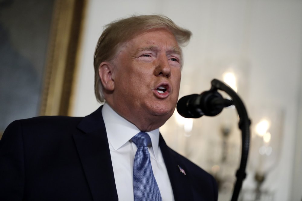 In this Aug. 5, 2019, photo, President Donald Trump speaks about the mass shootings in El Paso, Texas and Dayton, Ohio, in the Diplomatic Reception Room of the White House in Washington. As Trump attempts to return to the role of national unifier after yet another set of shooting tragedies, his efforts to heal a divided nation are further complicated by his own role in stoking the kind of incendiary rhetoric that appears to have inspired one of the shooters (AP Photo/Evan Vucci) | FACTSWANTED In this Aug. 5, 2019, photo, President Donald Trump speaks about the mass shootings in El Paso, Texas and Dayton, Ohio, in the Diplomatic Reception Room of the White House in Washington. As Trump attempts to return to the role of national unifier after yet another set of shooting tragedies, his efforts to heal a divided nation are further complicated by his own role in stoking the kind of incendiary rhetoric that appears to have inspired one of the shooters (AP Photo/Evan Vucci) | FACTSWANTED
