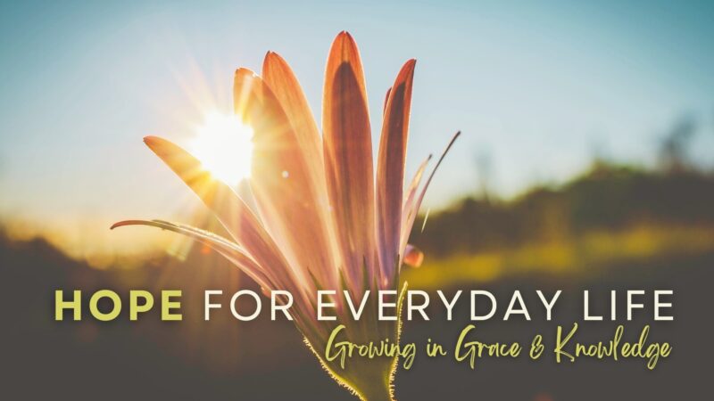 Growing in Grace and Knowledge
