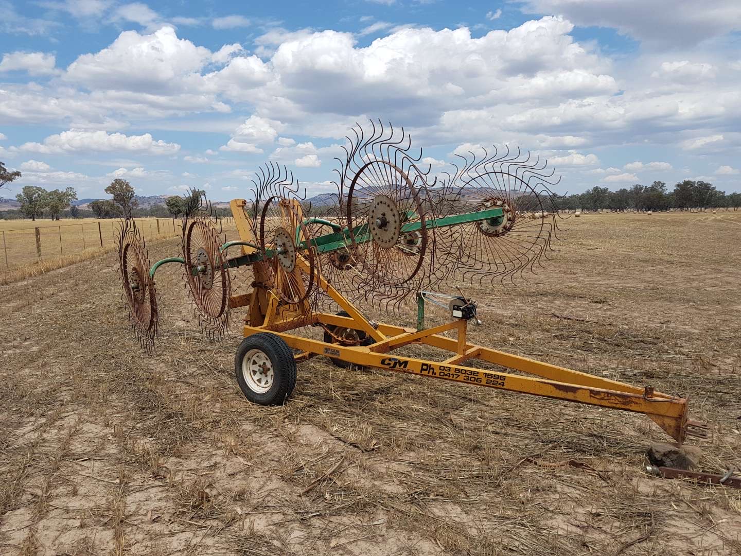 "Hay Rake " 8 wheel Machinery & Equipment Hay