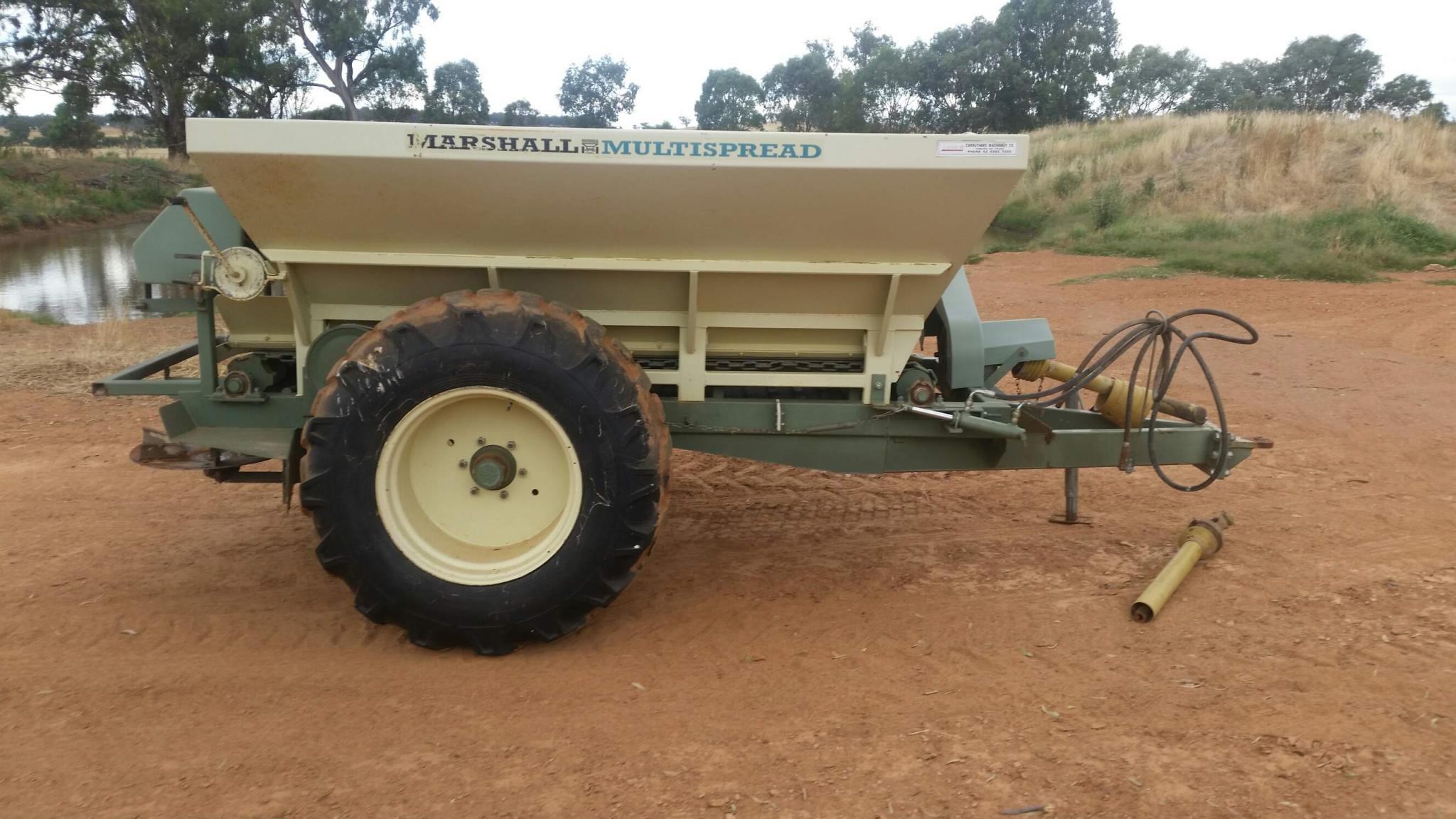 Marshall Multi Spread 840T Spreader 4 MT PTO Drive, Belt feed