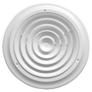 12 in Round Ceiling Diffuser White Steel | Famous Supply