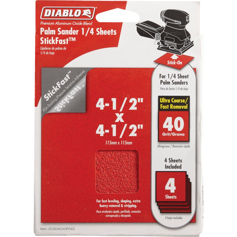 Freud Inc DCS045040P04G Diablo StickFast 1/4 Sheet Sandpaper Family