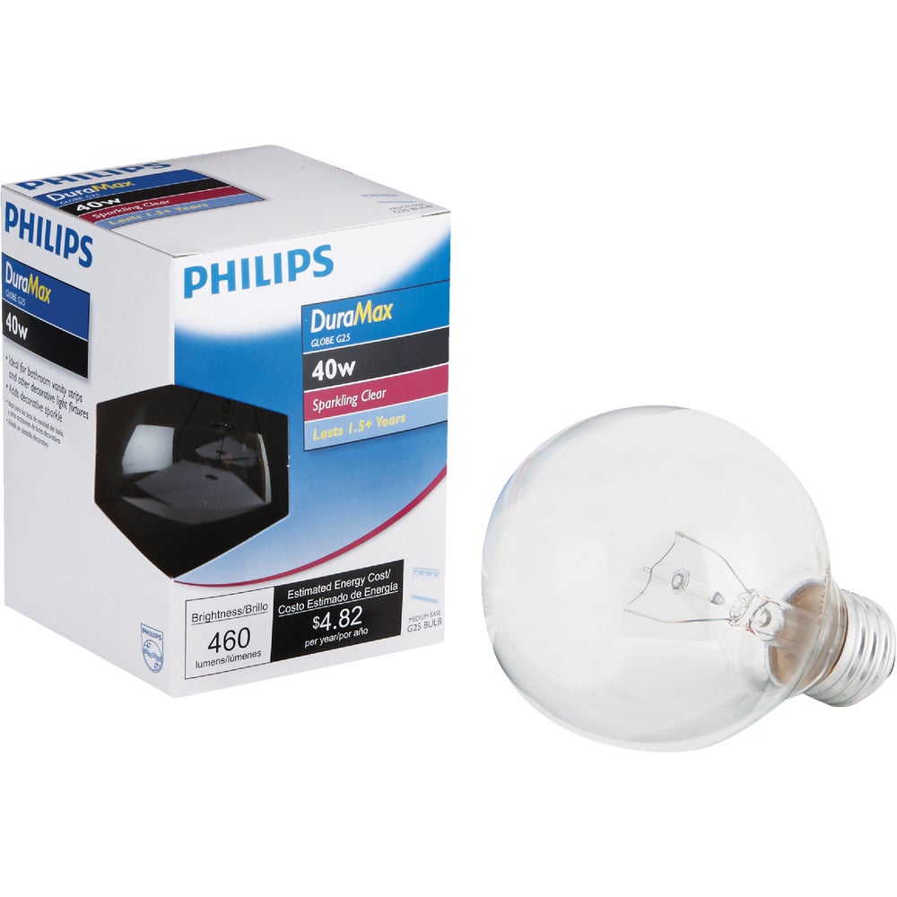 Philips Lighting Co 167478 Philips DuraMax Medium G25 Globe Light Bulb
