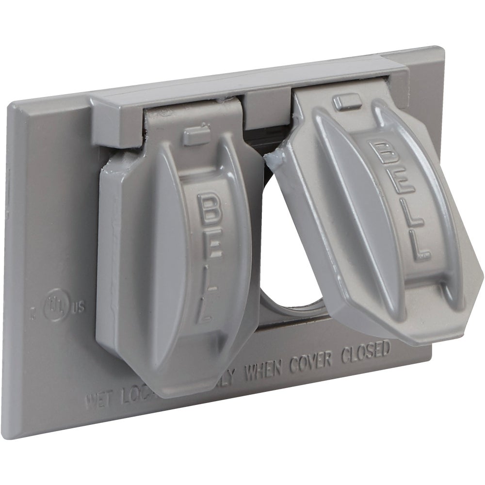 Hubbell 51800 Bell Horizontal Mount Weatherproof Outdoor Outlet Cover