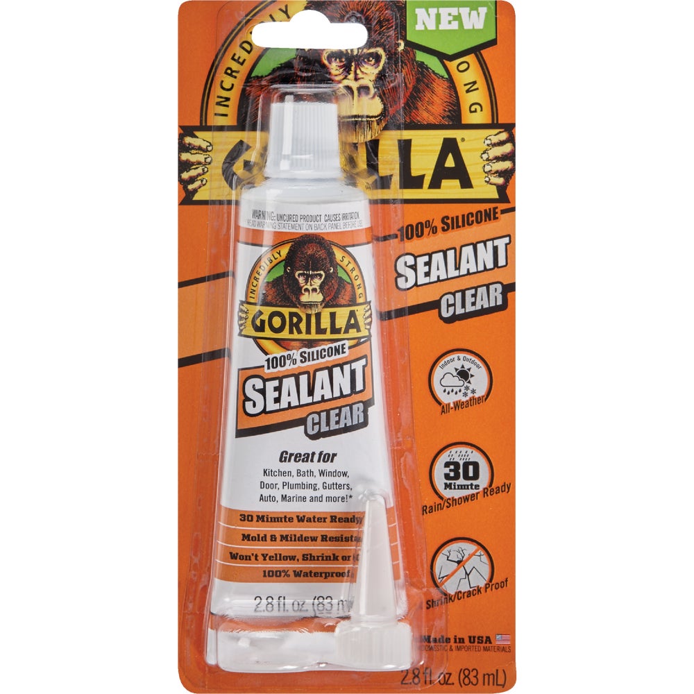 GORILLA GLUE CO 8090002 Gorilla 100 Silicone Sealant Family Hardware