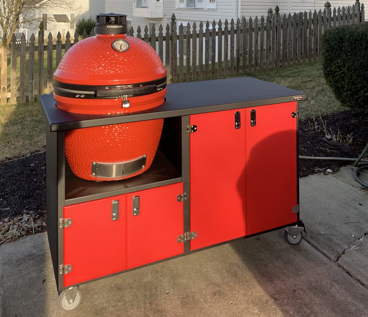 Big Green Egg / Kamado Joe 4 Door Deluxe Grill Cart Family Hardware