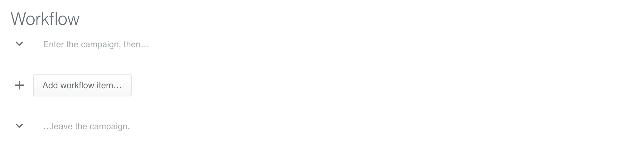 Campaign Setup - Add Workflow Item