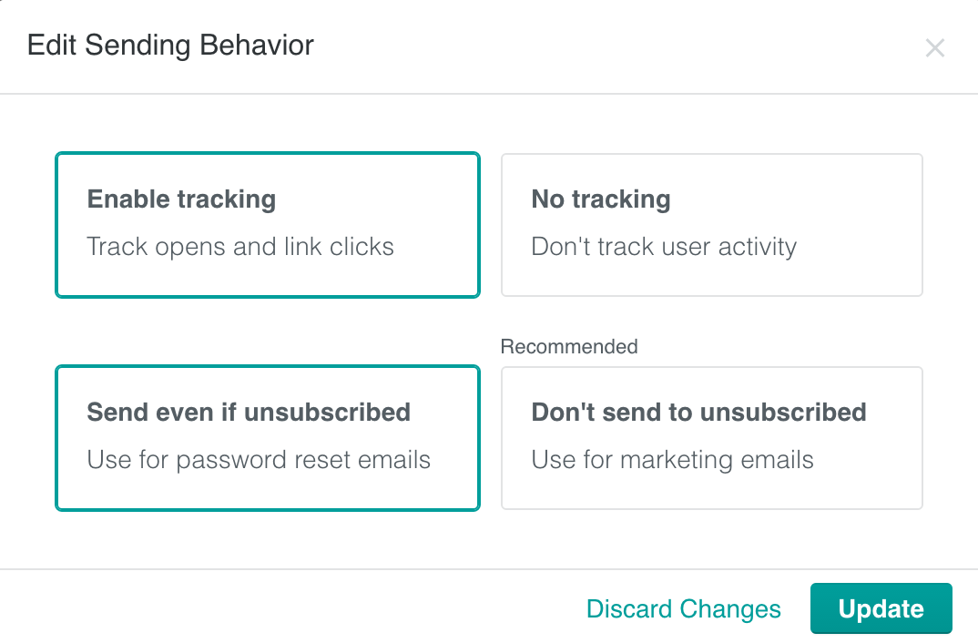 Workflow - Sending behavior