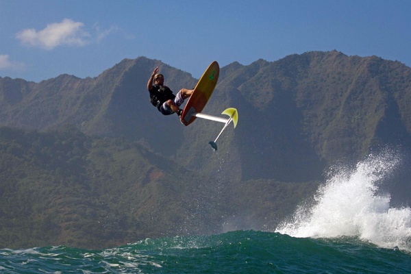 Laird Hamilton in the air.