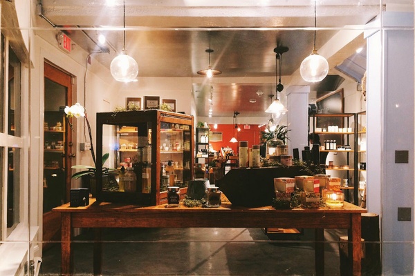 Looking in the window of Evolve Apothecary. Photo courtesy of Evolve Apothecary.