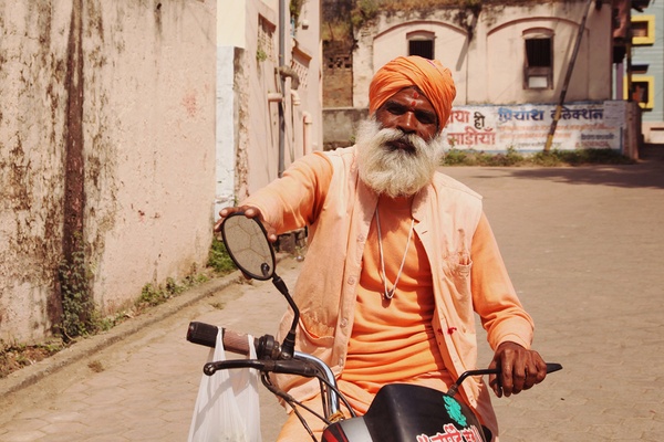 A cool character in Maheshwar, India.