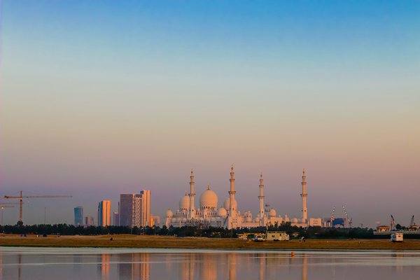 Sheikh Zayed Grand Mosque Center as seen from Shangri La Abu Dhabi.