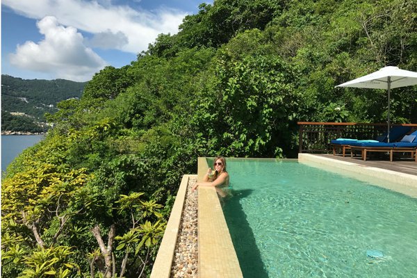 A pool in the private Villa of  Banyan Tree Cabo Marques Resort in Mexico