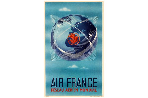 vintage Air France travel poster