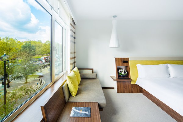 A guest room at COMO Metropolitan London.