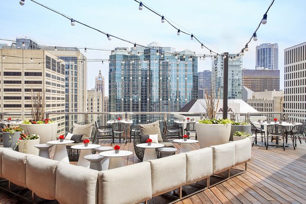 Noyane Rooftop Bar at Conrad Chicago.