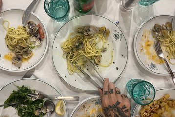 dinner at Da Dora in Naples